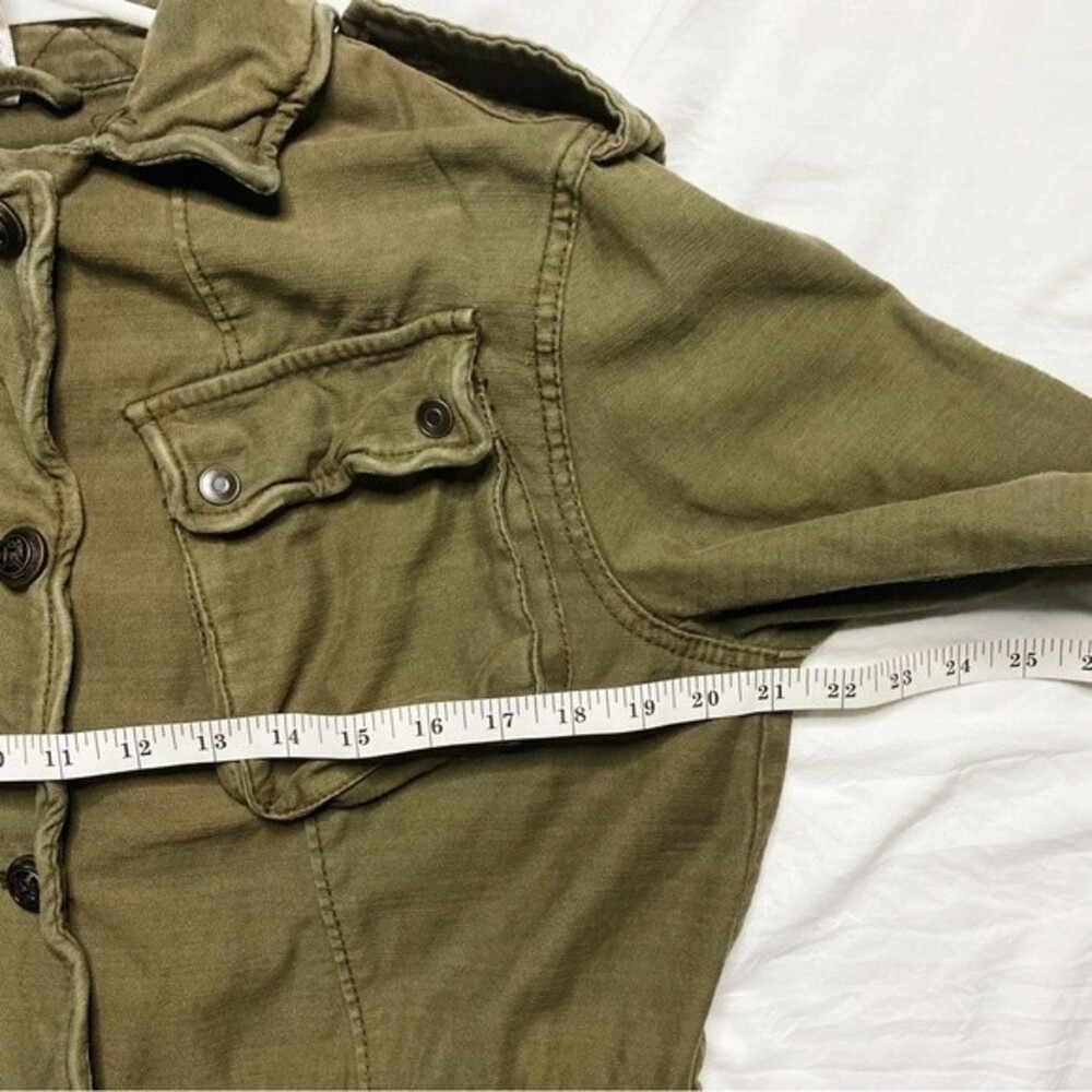 Free People Surplus Military Not Your Brothers Jacket Army Green Cotton Size S - Picture 6 of 9